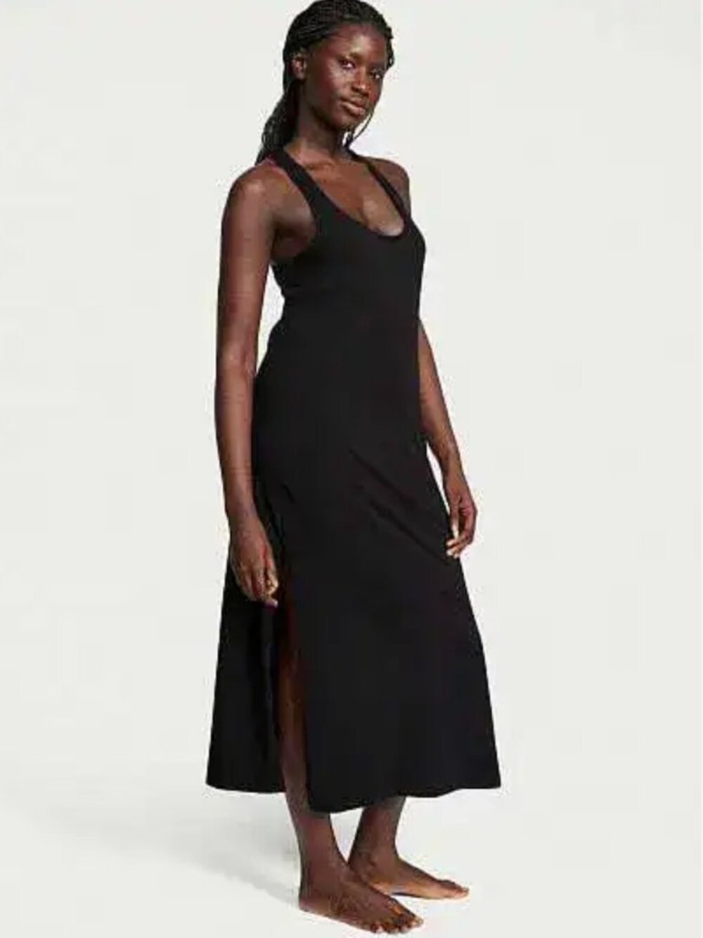VICTORIA'S SECRET Black Maxi Tank Sleepshirt Dress XL